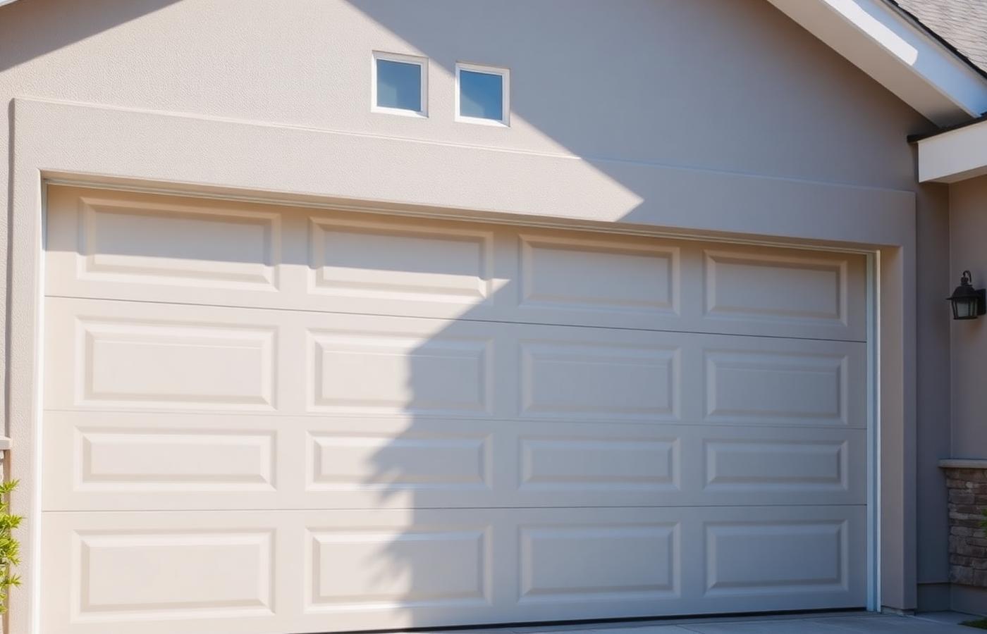 Close-up of a modern residential garage door